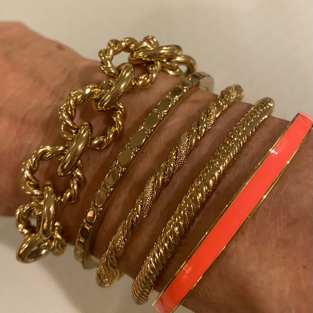 Set of 5 J Crew Bracelets (4 bangles, 1 link)